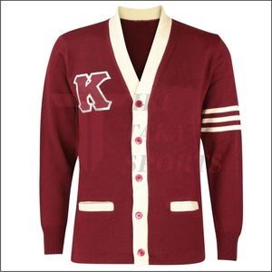 Cárdigan de Punto de Manga Larga con Cuello en V y un Solo Botón para Hombre, con Decoración de Encaje y Patrón de Patchwork, Nueva Colección de Invierno - Product Image 1