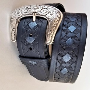 Ceinture en cuir de cowboy et cowgirl de style western haut de gamme, sculptée à la main, longueur personnalisée, unisexe, ceinture en cuir western avec gravures - Product Image 1