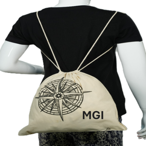 Men's Large Capacity 100%Organic Cotton Canvas Drawstring Backpack Fashionable Waterproof Gym Camping Customizable <b>Strings</b> - Product Image 6