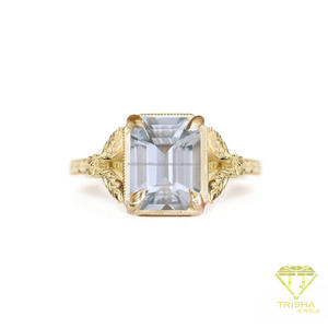 925 Sterling <b>Silver</b> Lab Grown Diamond <b>Emerald</b> Cut <b>Ring</b> With Side Stones Elegant Luxury Engagement Jewelry For Women - Product Image 2