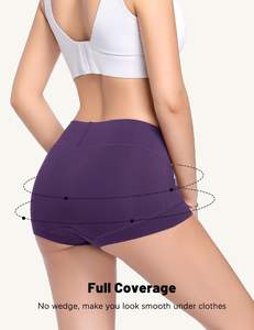 Calm Touch <b>Womens</b> Boyshort <b>Underwear</b> Panties Breathable Cotton Soft Texture Flexible Stretch Balanced Waist Full Coverage ODM - Product Image 2