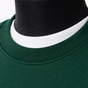 Sudadera de Cuello Redondo Verde para Hombre, Corte Regular, Tejido de Punto, Color Sólido, Estilo Casual, Manga Larga - Product Image 6