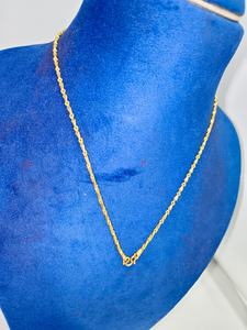 Cadena de oro sólido de 22k con tejido denso tipo cuerda, joyería fina tradicional india para mujer, uso diario, diseño auténtico y elegante. - Product Image 2