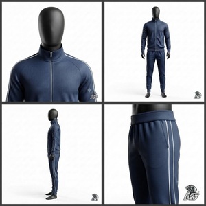 Men's Tracksuit Set Sportswear Gym Training Jogging Running Fitness Activewear Breathable Athletic Outfit Zipper Jacket Matching - Product Image 5