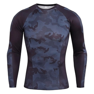 <b>Mens</b> Full Sleeve Rash Guard Blue Pattern <b>Compression</b> <b>Shirt</b> <b>Mens</b> Full Sleeve Rash Guard Camo Pattern <b>Compression</b> <b>Shirt</b> Quick Dry - Product Image 1