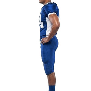 Fournisseur d'équipements sportifs professionnels, uniformes de football américain personnalisés sublimés, maillot en mesh et pantalon intégré pour hommes - Product Image 4