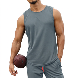 Camiseta Deportiva de Punto Transpirable para Hombre, Talla Grande, Informal, de Verano, sin Mangas, para Gimnasio, Culturismo, Chaleco de Algodón - Product Image 4