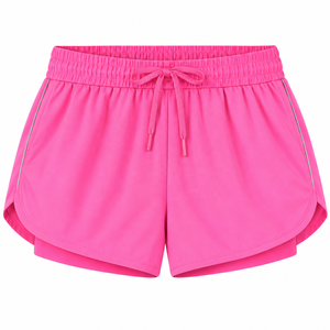 High <b>Waist</b> Skinny Fit <b>Elastic</b> <b>Waist</b> Women's Shorts - Product Image 1