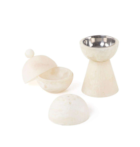 Rustic Raw Hand-Made Marble Incense <b>Burner</b> Black White Floral Design Aromatic Diffuser Speckled All-Season Home Decor Set - Product Image 3