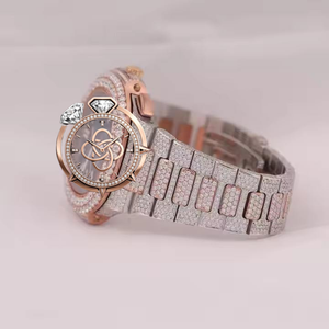 Reloj de Pulsera de Lujo con Moissanita para Hombre, con Incrustaciones de Piedras, de Acero Inoxidable, con Diamantes - Product Image 4