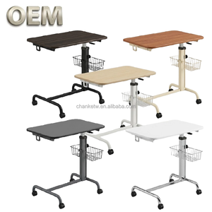 OEM/ODM Taiwan Modern Steel Hospital Dining Overbed <b>Table</b> <b>with</b> <b>Wheels</b> and Lifting Feature Customized Color Daily Living Aids - Product Image 1