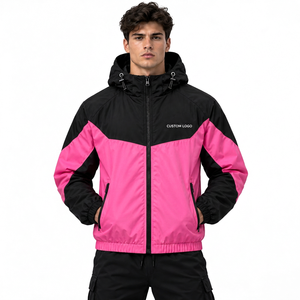 Veste légère écologique personnalisée en polyester et coton, coupe-vent, style streetwear, logo personnalisé, vêtements décontractés urbains - Product Image 2