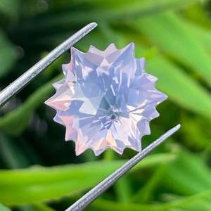 Quartz lavande naturel, forme flocon de neige, taille étoile, pierre précieuse facettée pour la fabrication de bijoux, provenant du Brésil - Product Image 3