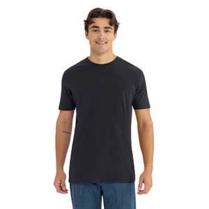 Camisetas Casuales de Punto al por Mayor con Logotipo Personalizado, Camiseta Unisex CVC de Cuello Redondo Next Level N6210, Camisetas Negras de Corte Personalizado - Product Image 1