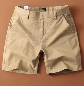 Pantalones Cortos Bermuda para Hombre, Color Caqui, 100% Poliéster, Tela Oxford, Cintura Elástica, Estilo Casual, Ligeros, con Cordón Ajustable - Product Image 1