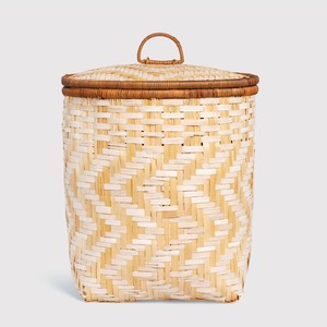 <b>Bamboo</b> lidded <b>baskets</b> for clothes organization cheap price laundry bin functional storage bins - Product Image 2