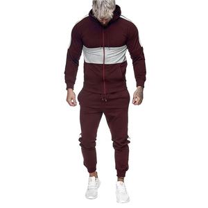 Ensemble de survêtement 2 pièces pour homme, survêtement de sport, couleur bicolore, vente en gros - Product Image 2