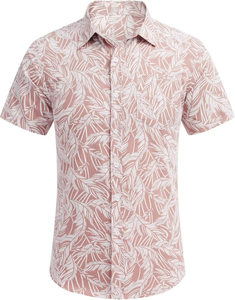 Chemises Aloha Hawaïennes pour Hommes à Motifs Personnalisés en Coton Imprimé, Polyester Respirant, Séchage Rapide, Bleu Été, Vêtements de Plage avec Boutons - Product Image 4