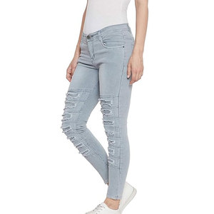 Nouveau style – Jean décontracté d'hiver pour femme, idéal pour l'extérieur, qualité supérieure, délavage foncé uni, 100 % coton, à prix abordable - Product Image 3