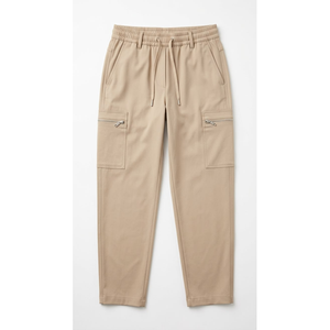 Pantalon cargo jogger d'été pour homme, séchage rapide, respirant, toile 100% coton, taille élastique, décontracté - Product Image 5
