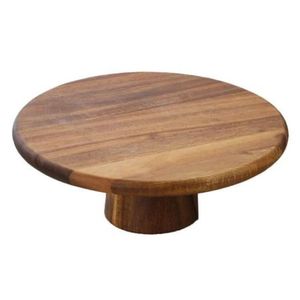Eco-Friendly Natural Wooden Cake Stand Round Wood Cupcake Pedestal Display Holder for Wedding Birthday Party Dessert Serving - Product Image 2