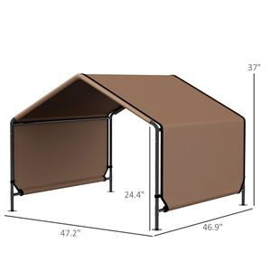Tenda Portatile Marrone per Cani con Caratteristica Impermeabile per Protezione dall'Ombra all'Aperto, Letti e Accessori per Animali Domestici - Product Image 3