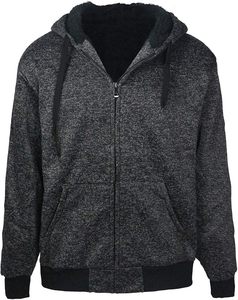 Thick warm cotton <b>blanket</b> comfortable winter outerwear Slim fit mens sherpa <b>woolen</b> zip up hoodie oversized - Product Image 1