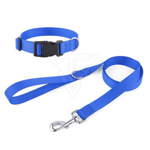 Collier Classique Solide et Réglable pour Chien avec Boucle Métallique et Anneau en D, Laisse Assortie, Design Cousu, Respirant, Haute Qualité - Product Image 3