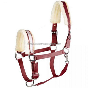 Licol polaire doublée modèle, siège ajustable pour cheval, licou, équine, multi-couleurs, raccords en laiton massif - Product Image 3