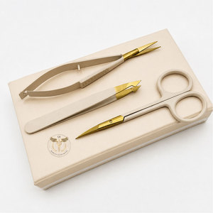 Kit Profesional de Depilación de Cejas de Acero Inoxidable con Pinzas de Precisión, Tijeras de Resorte y Juego de Herramientas de Belleza OEM - Product Image 4