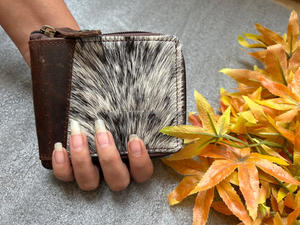 OEM ODM Portefeuille de luxe fait à la main 100% en cuir de vachette véritable pour les affaires, porte-cartes de crédit et d'identité minimaliste pour femmes - Product Image 3