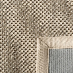 Tapis rectangulaire en coton biologique tissé plat scandinave, beige, avec dos antidérapant en caoutchouc, pour salon - Product Image 5