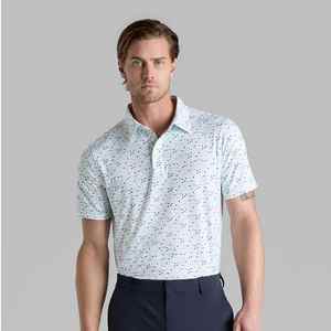 Camisas de pesca tipo polo blancas de secado rápido, 100% poliéster de alta calidad. - Product Image 6