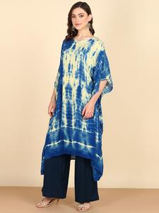 High Quality Designer Rayon Solid Daily Casual Knitted 220g <b>Kaftan</b> for Women Sweetheart Neck 3/4 Sleeve <b>Summer</b> Regular Fit - Product Image 3
