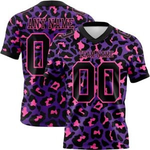 Camiseta de Fútbol Americano Personalizada Negra y Roja, Cuello en V, Manga Corta, Malla Transpirable, Impresión Sublimada, Nombre del Equipo, Cualquier Nombre 00 - Product Image 1