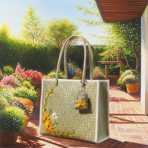 Cestas Multifuncionales Vintage de Jacinto de Agua Tejidas a Mano, Ecológicas y Económicas, con Asa Cómoda para el Dormitorio - Product Image 1