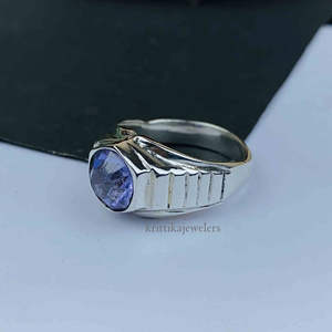 แหวนเงินแท้ 925 สำหรับผู้ชาย ประดับพลอยอะมีทิสต์ธรรมชาติ แหวนทำมือ ดีไซน์โดดเด่น เหมาะเป็นของขวัญแต่งงานสำหรับเธอ - Product Image 2