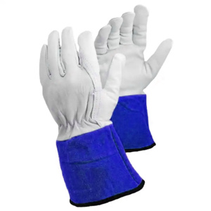 Top-Grade Cowhide Split Leather TIG Welding <b>Gloves</b> <b>Long</b> Lasting Flame Retardant Reflective Safety Gear for Welding Firefighting - Product Image 6