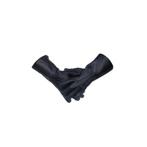 ABRA SPORTS Striped <b>Touchscreen</b> <b>Glove</b> Pure Lambskin Leather Cosplay Gauntlet Long Arm Cuff Liner Traveling - Product Image 4