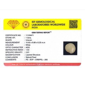 Certified Natural Keshi Pearl 5 Carat Loose Gemstone for Fine Jewelry - Product Image 4