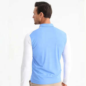 Nuevas Camisetas Polo de Manga Larga Raglán de Alta Calidad, 100% Poliéster, Bien Ajustadas, con Logotipo Personalizado y Colores Sólidos, Camiseta Polo para Hombre - Product Image 2