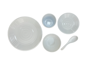 Ensemble de vaisselle MIT Eco-Friendly PGT 5 pièces : Options vibrantes — Blanc Sommet de Neige - Product Image 3