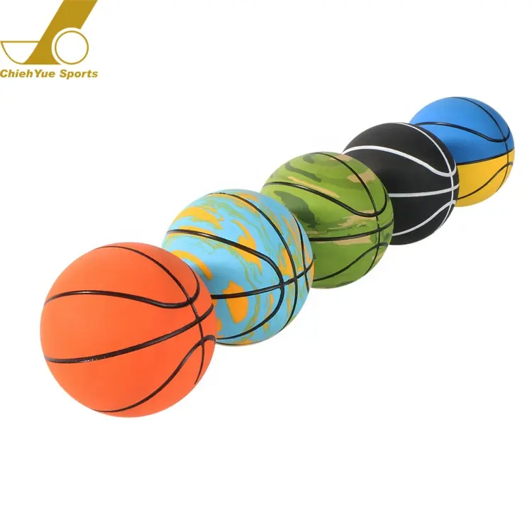 New Brand Custom Promotion Goods Rubber Mini 3D Hollow Sponge Rubber Basketball Toy Ball