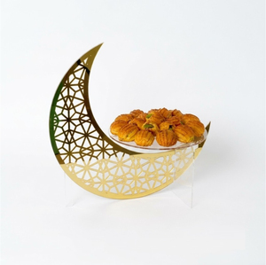 Wholesale Ramadan Decor <b>Gold</b> Crescent Moon Star <b>Statue</b> Islamic Home Decoration Metal Wooden Mosque Silhouette Table Centerpiece - Product Image 4