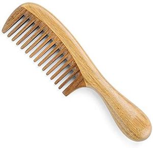 Peine de Madera Natural Hecho a Mano con Dientes Finos para Desenredar el Cabello - Product Image 2
