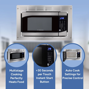 Recolector de microondas Recpro Suburban RV Built-in Microwave 0.9 cu ft Stainless Steel con Trim Kit 900W - Product Image 4