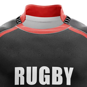 Maillot de rugby personnalisé en gros, uniforme à manches courtes, impression numérique, respirant, grande taille, 100 % polyester - Product Image 2