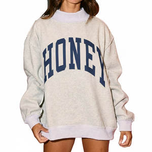 Sudadera extragrande de cuello alto para mujer, de forro polar suave y transpirable, para invierno, con logotipo personalizado, fabricada en Pakistán - Product Image 4