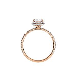 Bague de fiançailles en diamant taille poire pour femme, plaqué or 14 carats, diamant de laboratoire certifié IGI, style classique - Product Image 4