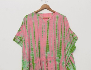 Nueva llegada RAYON kaftan mano corbata teñida caftán Kaftan Maxi vestido ropa de vacaciones Kimono bata de talla grande ropa caftanes para mujeres - Product Image 3